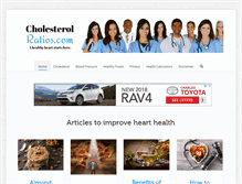 Tablet Screenshot of cholesterolratios.com